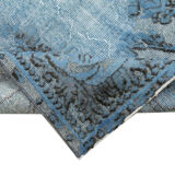 tapis Hand-knotted distressed oriental 1980s 170 cm x 300 cm blue rug