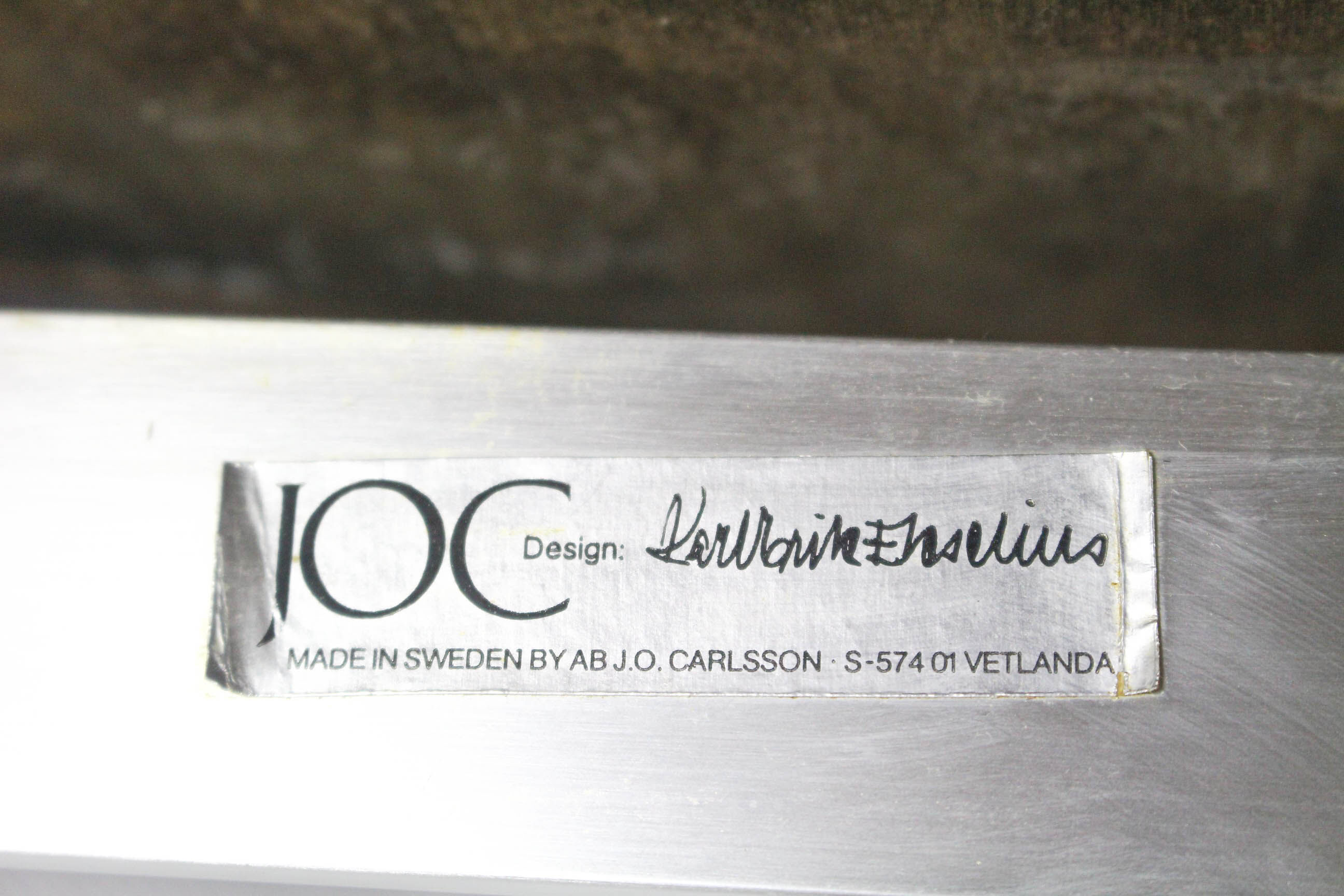 Swedish Mid Century Leather And Aluminum Armchairs By Karl Erik Ekselius For Joc Vetlanda, Set Of 4