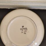 HB Quimper hollow earthenware dish with floral decoration