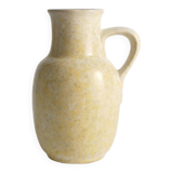 Mid-Century Modern Grey & Yellow Stoneware Vase with Handle by Strehla, Germany