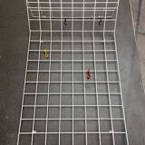 Minimalist white wire coat rack from mid-century Germany, 1960s.