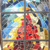 Vitrail d'art contemporain de gérard hermet 280x160cm - maison lorin à char