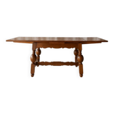 Scandinavian oak draw-leaf refectory-style coffee table, circa 1960s