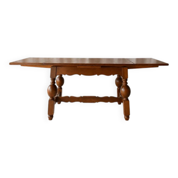 Scandinavian oak draw-leaf refectory-style coffee table, circa 1960s