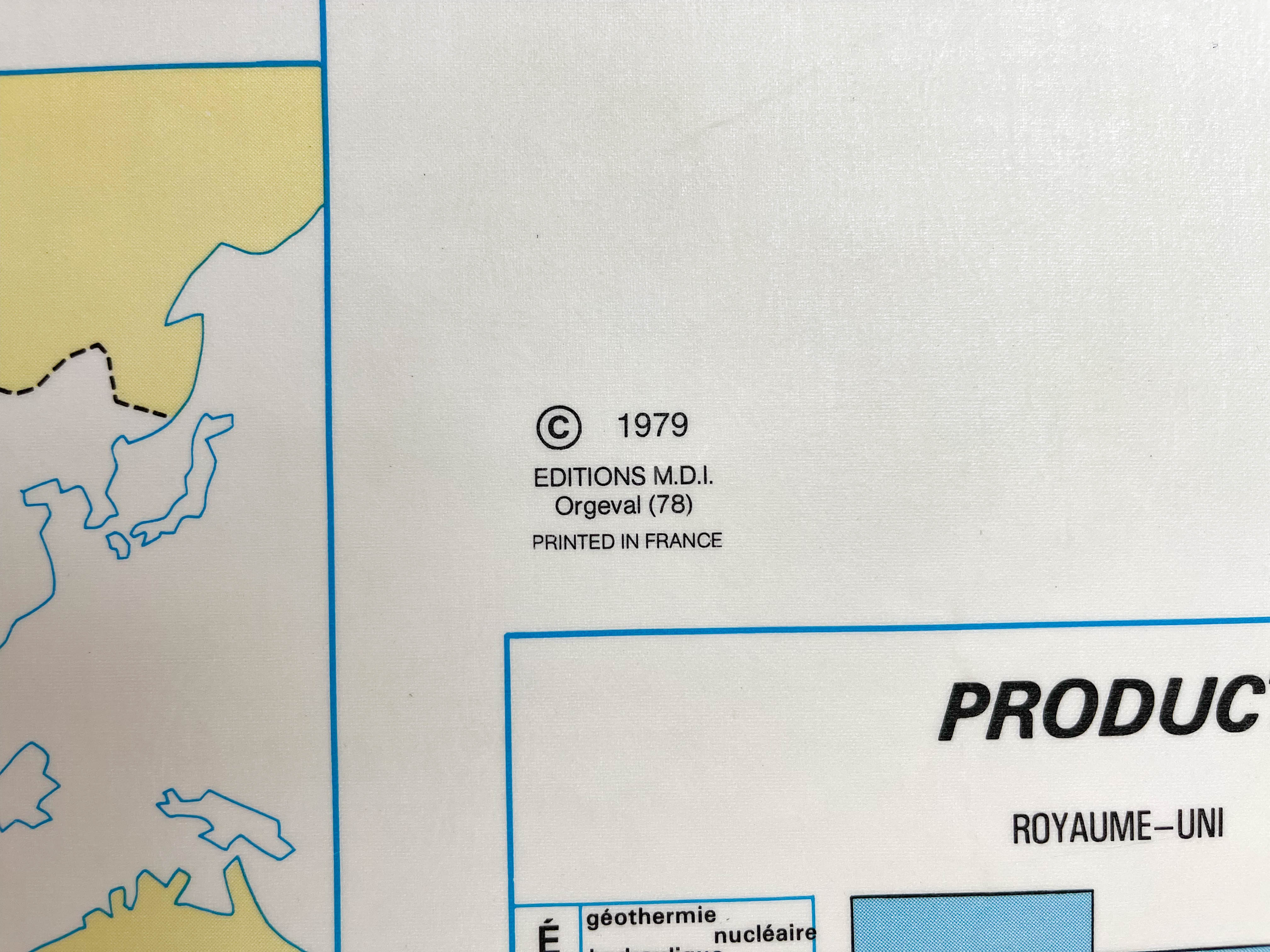 Vintage school map: agriculture in the EEC / industrial economy, mid-year 1979