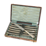 12 silver metal knives