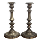 Pair of Louis XV Style Bronze Candlesticks, Late 19th Century