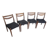 Set of 4 Scandinavian chairs, 1970s