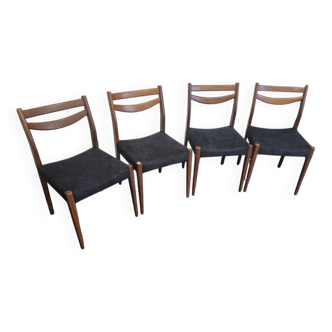 Set of 4 Scandinavian chairs, 1970s
