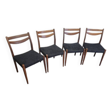 Set of 4 Scandinavian chairs, 1970s