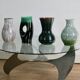 Set of 4 Accolay vases, signed ceramics, France, 1960s