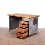 Vintage metal workbench