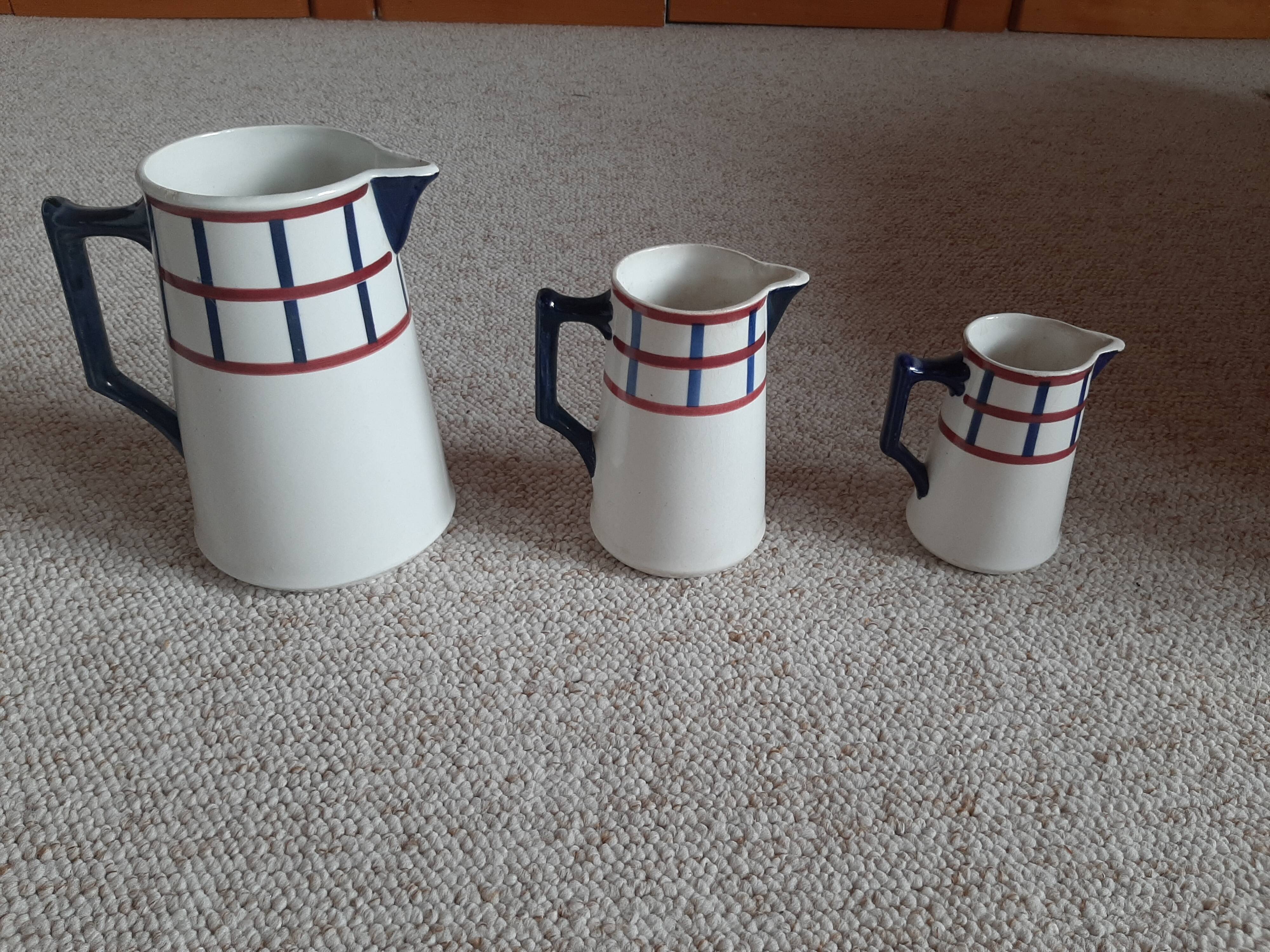 Vintage HBCM Béarn Pitchers-lot of 3
