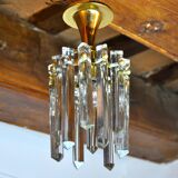 Glass ceiling lamp, kinkeldey, Germany, 1970