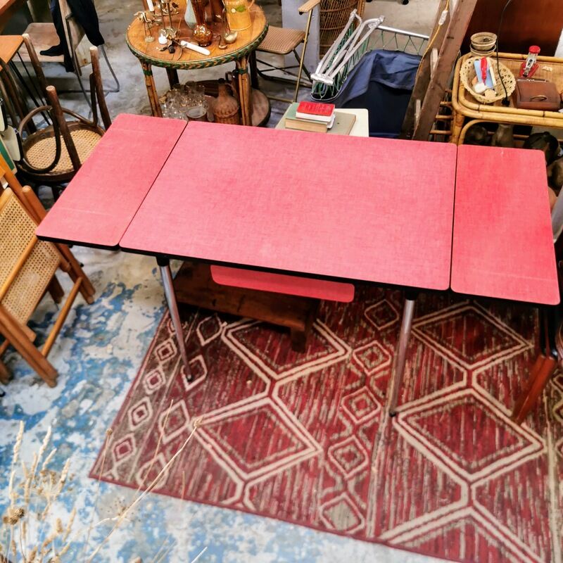 Red table in formica