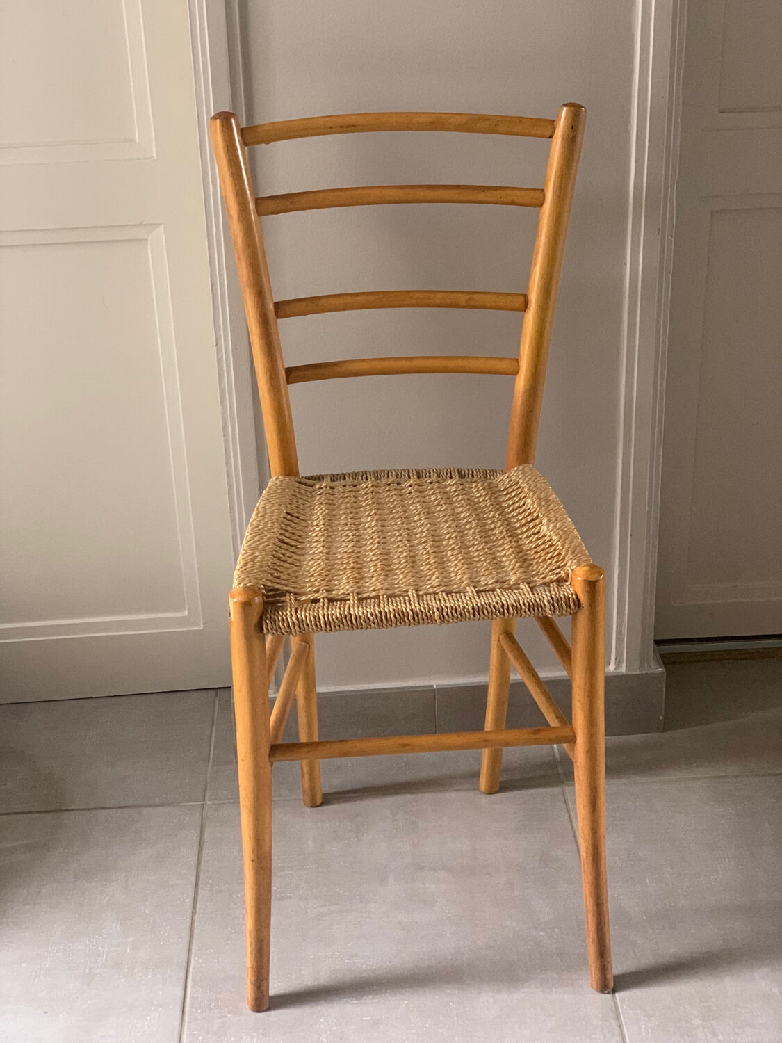 Vintage blond wood chair