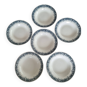 Lot de 6 assiettes creuses vintages