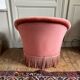 Pink velvet toad chair