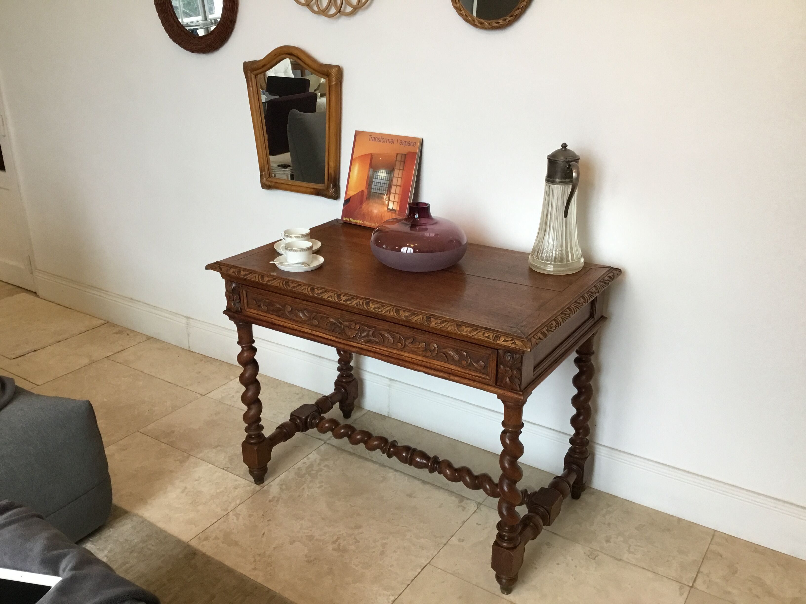 Louis XIII style office, feet turned