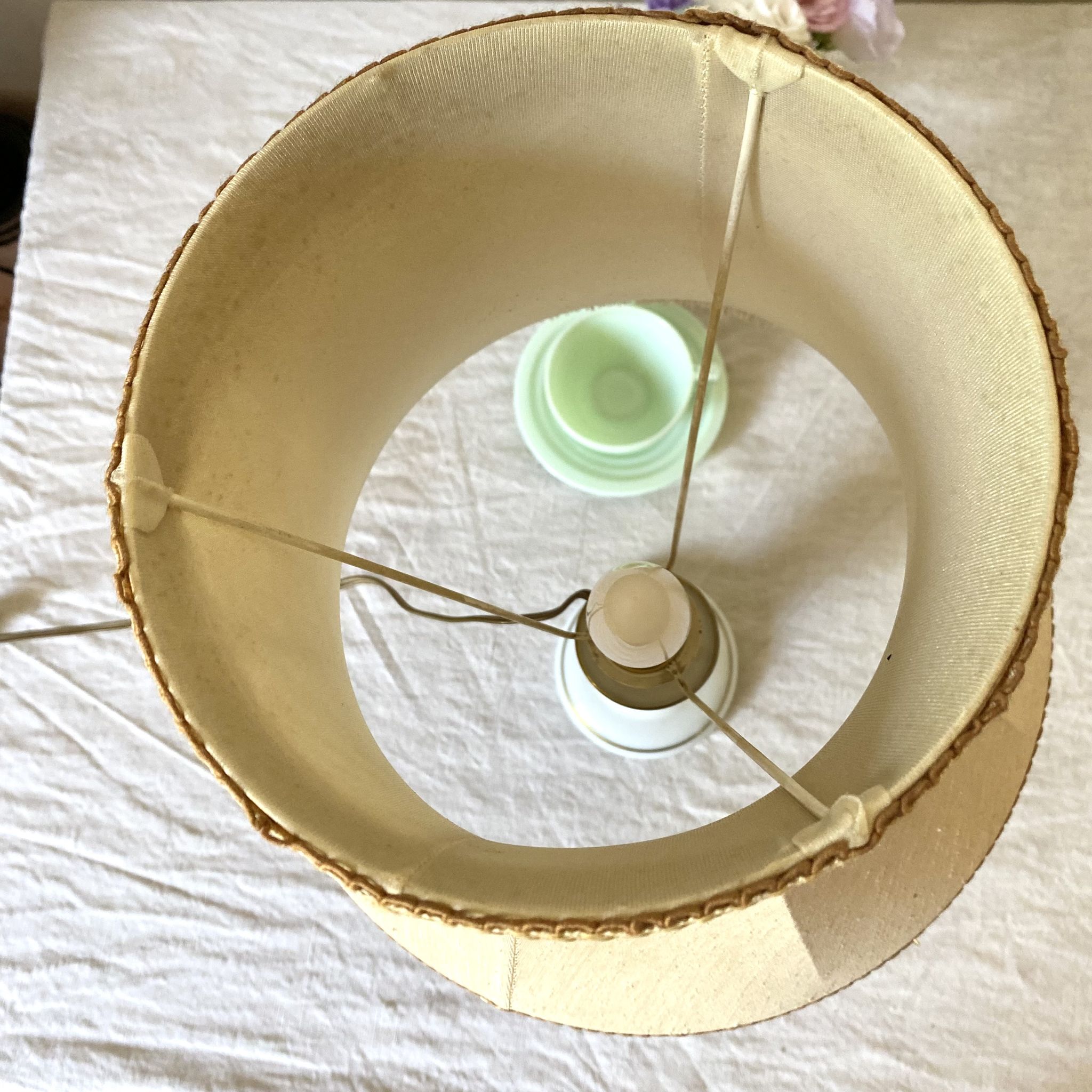 Lampe en opaline vintage