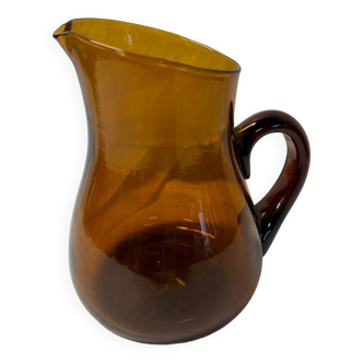 Amber glass carafe