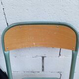 Set of 4 wood and metal chairs