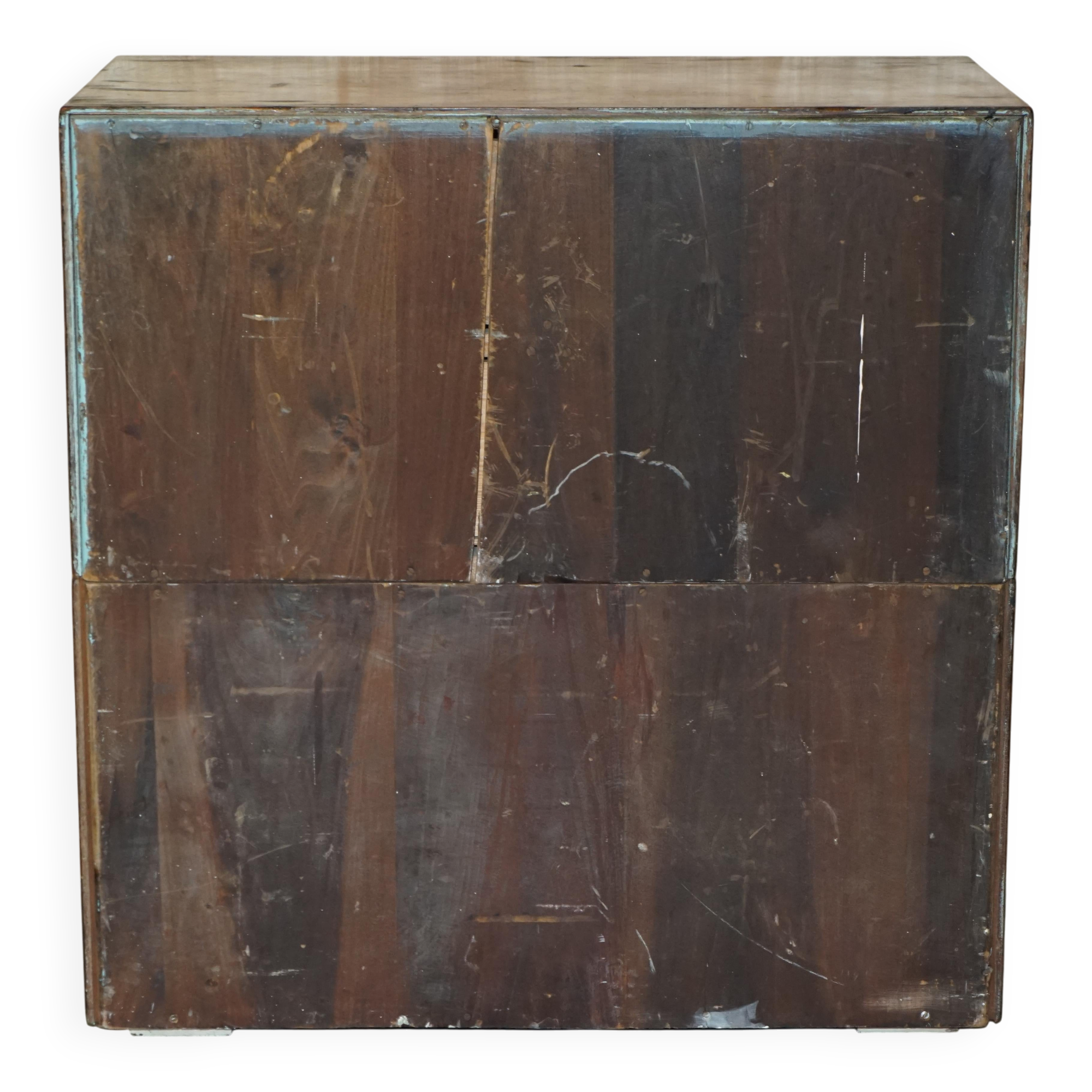 Military campaign chest in mahogany circa 1880