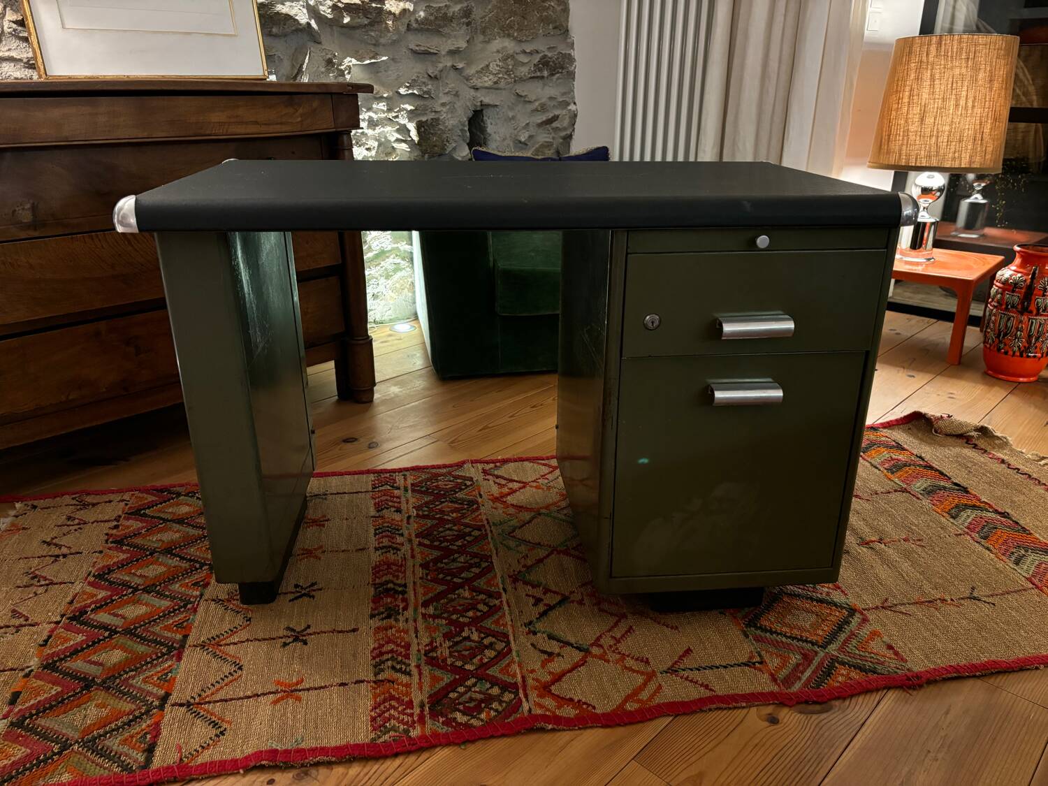 Metal military desk