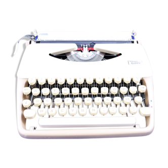Machine à écrire Triumph Tippa chocolat et caramel révisée ruban neuf