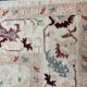 Tapis en laine crème à motifs floraux fait main, style oriental moderne pour salon