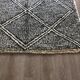 Tapis berbere "Beni Ouarain" moucheté noir et blanc 215x140cm