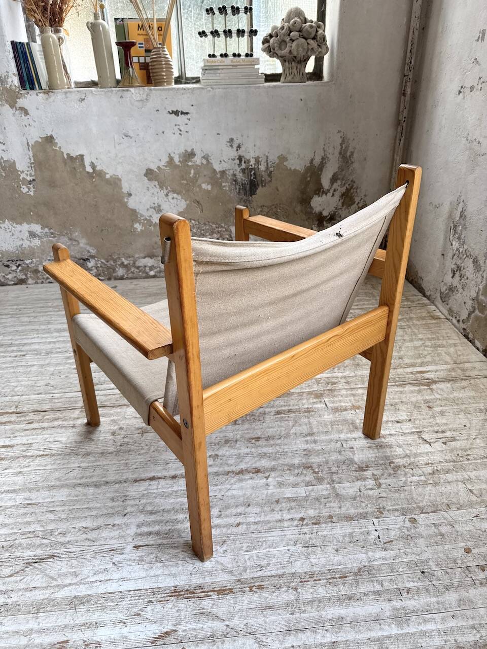 Safari chair in pine by Rold Rastad and Adolf Relling, 1960.
