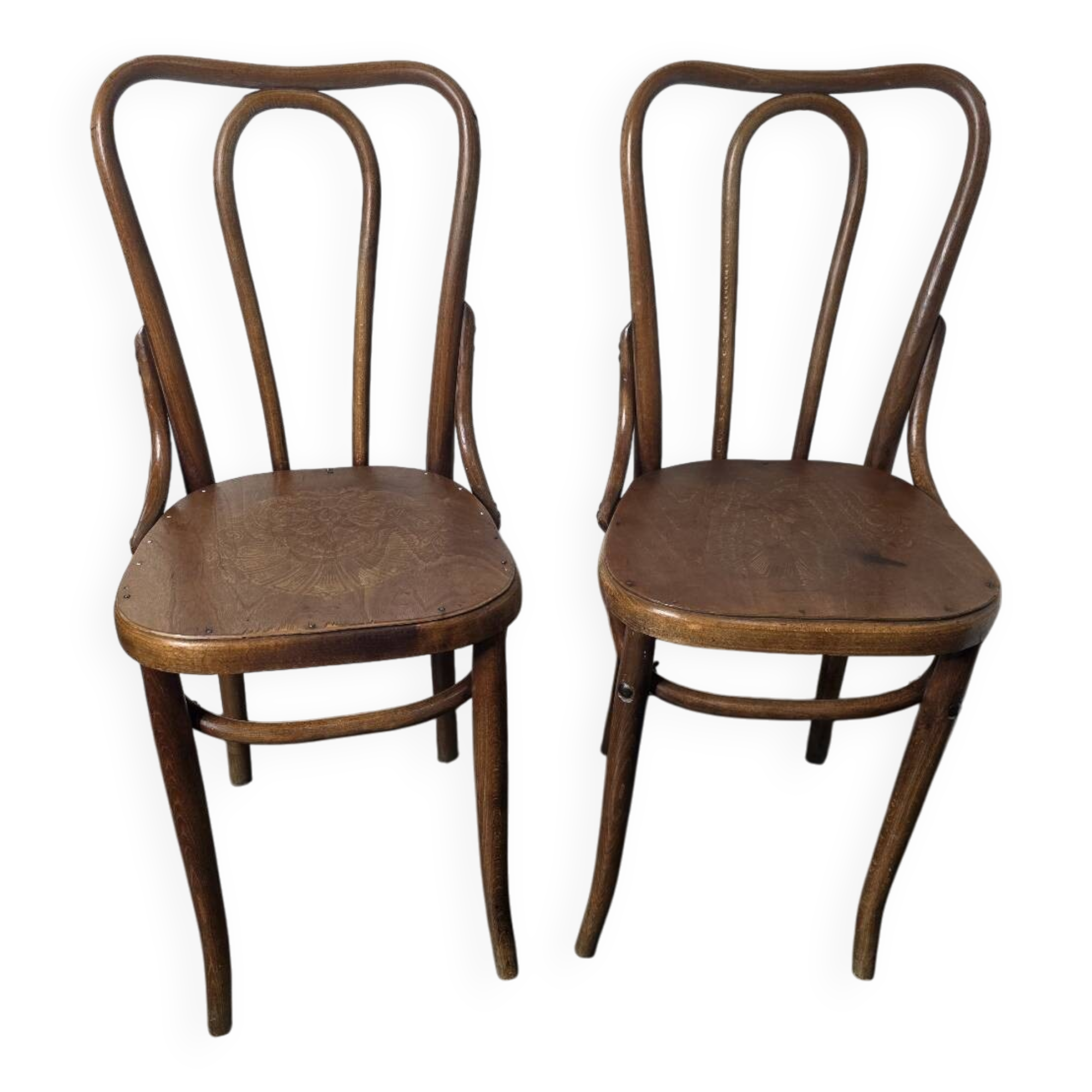 Pair of bentwood bistro chairs