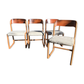 Lot of 4 chairs Sled Baumann