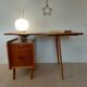 Vintage Scandinavian desk with a floating top and splayed legs - 1960.