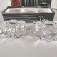 Salt and pepper shaker signed Daum design 70s in their original box