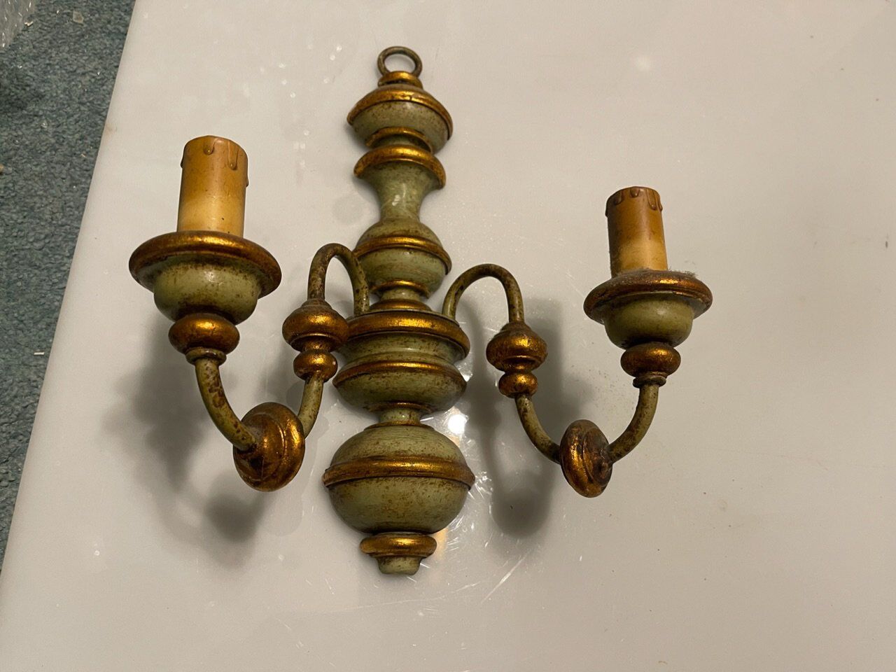 Italian Wooden Sconces, 1970s, Set of 2