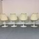 4 Mid-Century Modernist Space Age Tulip Chairs by Eero Saarinen Knoll, 1960s