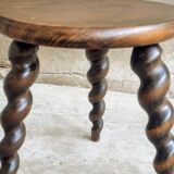 Vintage stool milking stool beech wood