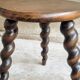 Vintage stool milking stool beech wood