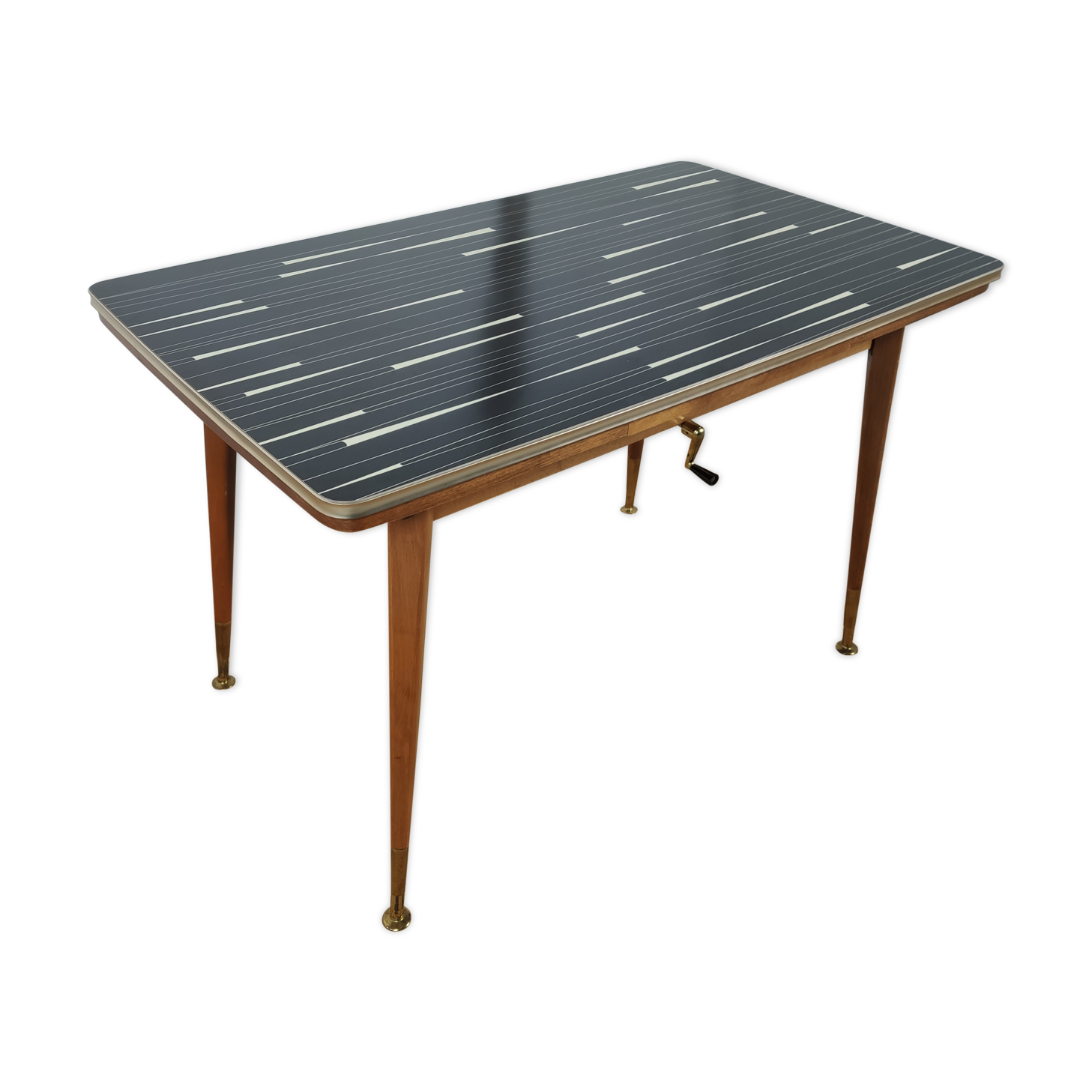 Adjustable vintage table with formica extension cords