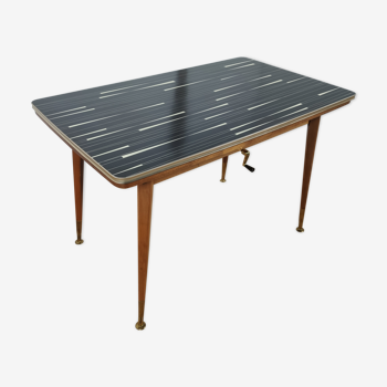 Adjustable vintage table with formica extension cords