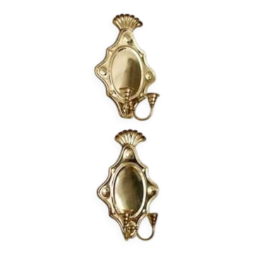 Large wall sconces in baroque style, Swedish, Mid-Century