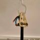 Large chrome pendant lamp Hustadt Leuchten 1960