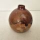 Glazed ceramic ball vase soliflore signed JL