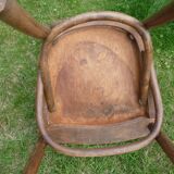 Set of 2 old and screen-printed bistro chairs