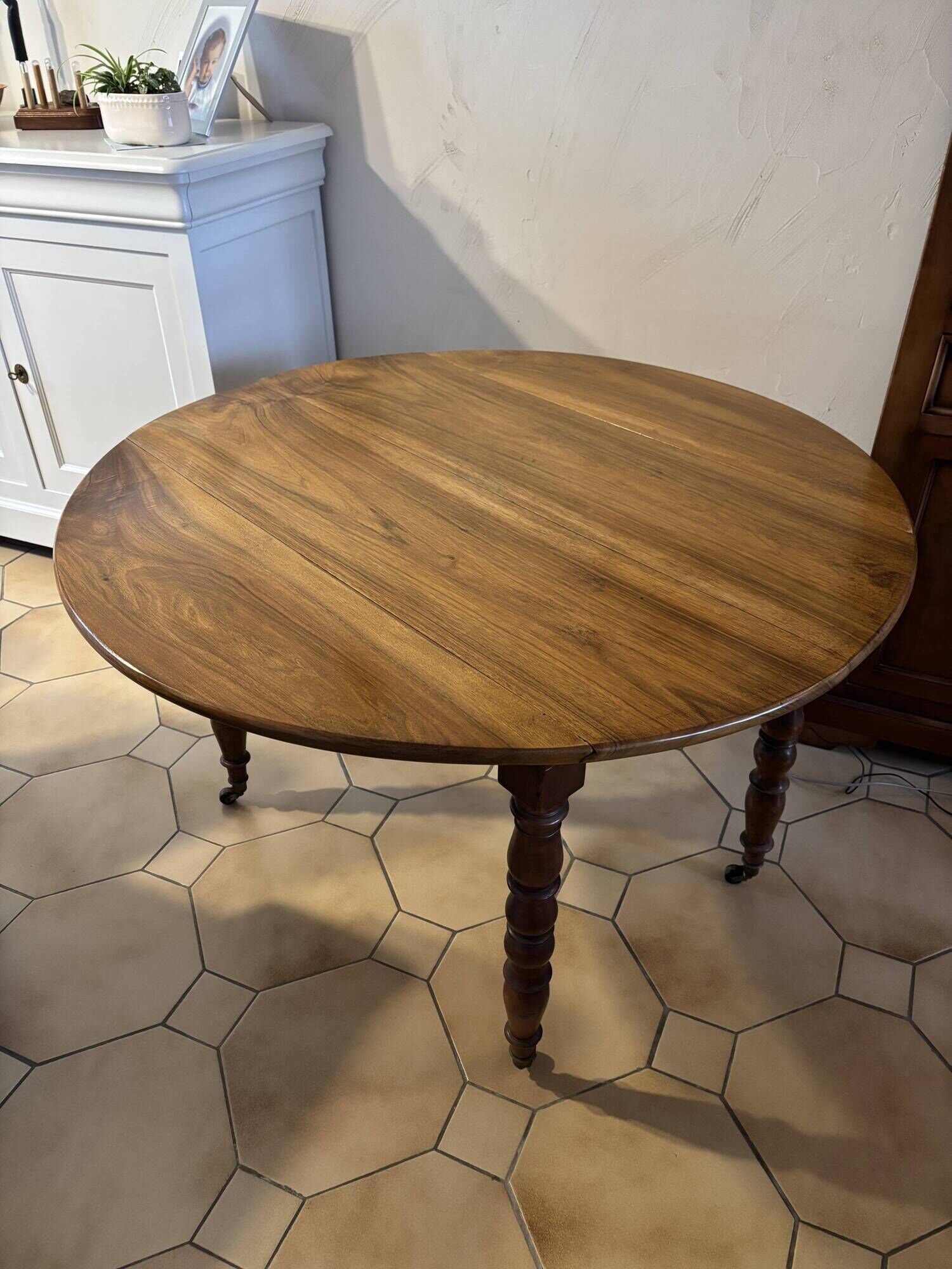 table extensible en noyer