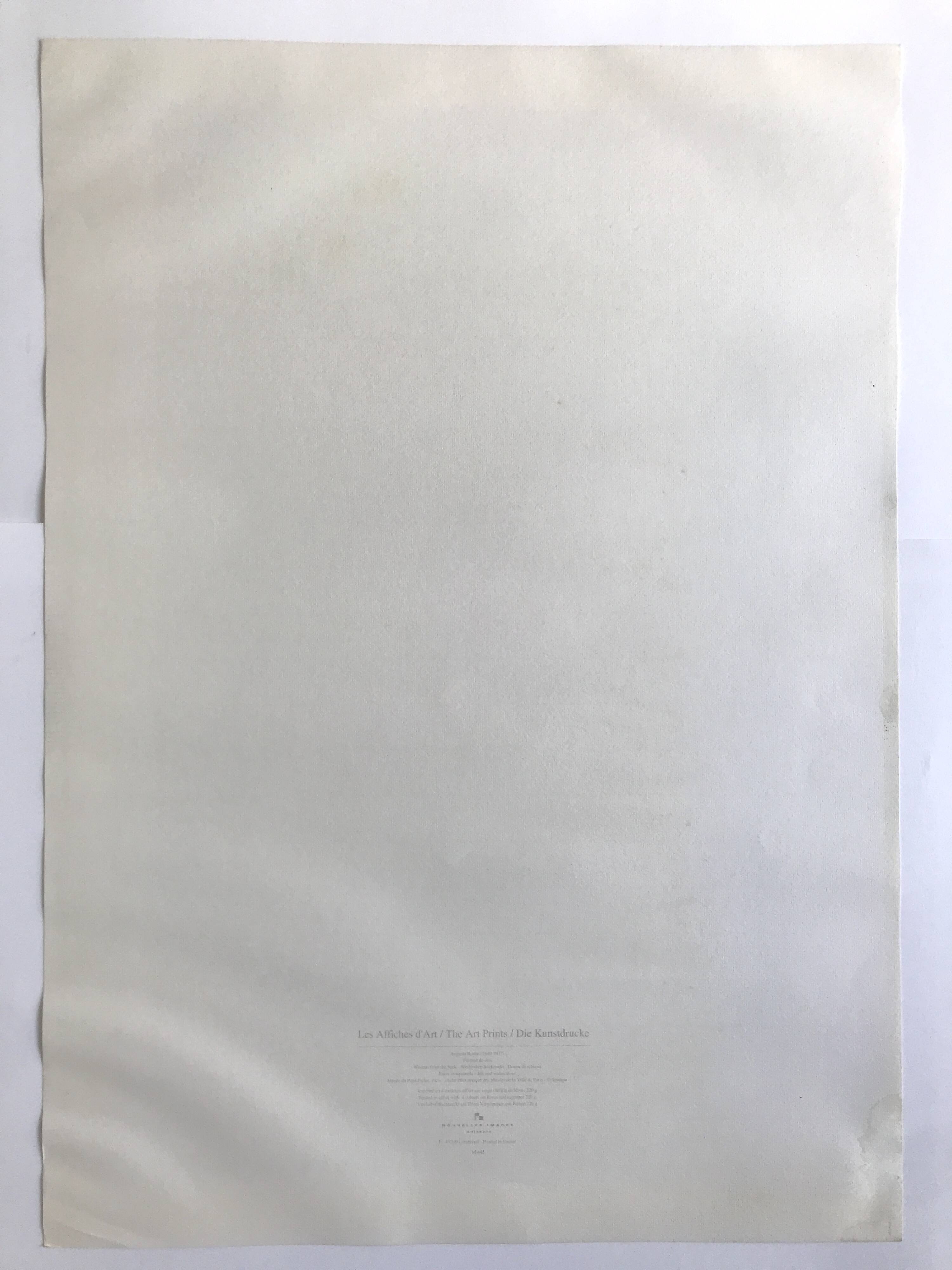 Poster in 4 colors after Auguste RODIN, Woman from behind, c 2000