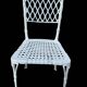 Paire de chaises en fonte d’aluminium décor bambou, Espagne 1960