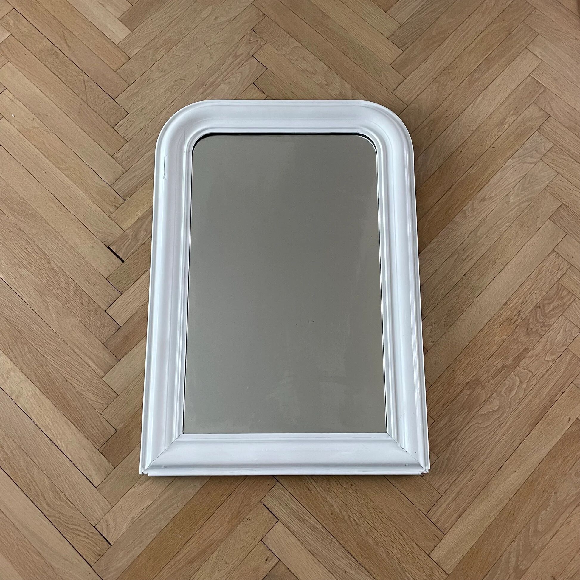 Miroir trumeau en bois peint
